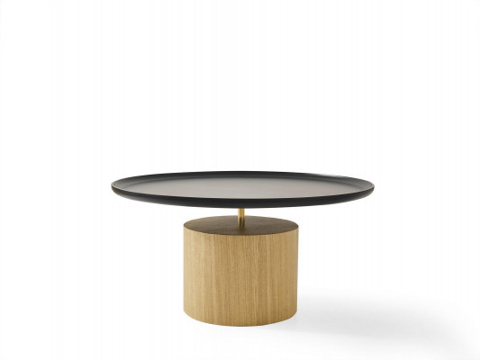 Table basse de luxe en bois Table d'appoint Noire Tables rondes neuves
