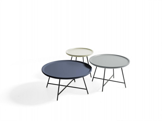 Tables basses Table d'appoint Table basse en bois Ronde 3 pcs. Tables en bois