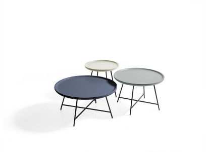 Tables basses Table d'appoint Table basse en bois Ronde 3 pcs. Tables en bois