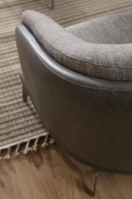 Fauteuil une place de luxe 1 siège gris tissu de siège nouveau