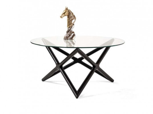 Table basse de salon, design moderne de luxe en verre.