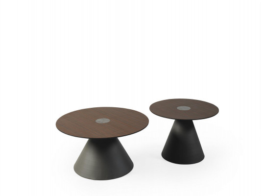 Tables d'appoint en bois de chêne massif Table basse Ronde design Table à café de luxe Nouvelle