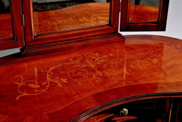Table à manger 2 chaises Vitrine Commode Miroir Ensemble complet de salle à manger 6 pièces neuf