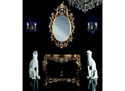 Design Consoles Table Commode avec Miroir Ensemble de meubles de luxe Console 2 pièces.