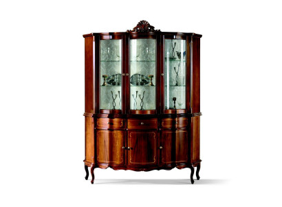Mobilier classique en bois Marron Vitrine Design chic de vitrine Mobilier italien