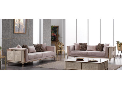 Canapé Canapé Tapisserie Meubles Canapés 3+3 Places Textile Grands Canapés