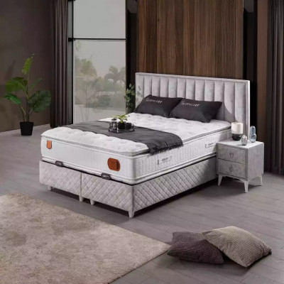 Lits Lit double Lit d'hôtel Châssis de lit Double Bois Mobilier Lit Tapisserie de lit Design de luxe