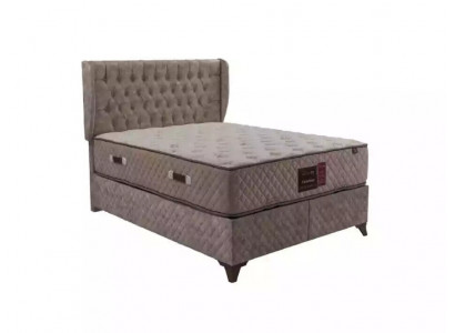 Lit Chesterfield Lits pour Chambre Textile 180x200cm incl. Matelas