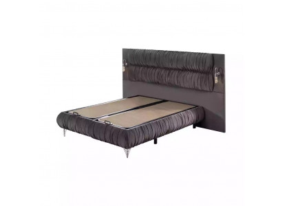 Lits Lit double Hôtel Cadre de lit Double Bois Meuble Lit Rembourrage Luxe