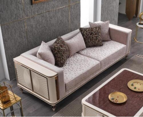 Luxury Sofa Modern Couch 3 Seater Salon Design 240cm Ameublement en tissu