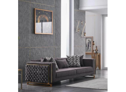Canapé trois places de luxe, meuble rembourré, canapé 3 places pour salon de 245cm