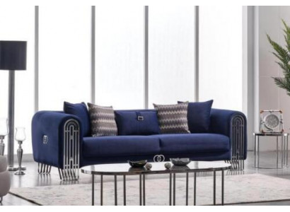 Sofa de salon 3 places Design moderne Tissu d'ameublement Canapé de luxe