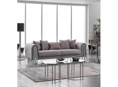 Canapé en tissu de luxe pour le salon à trois places de 240 cm de largeur
