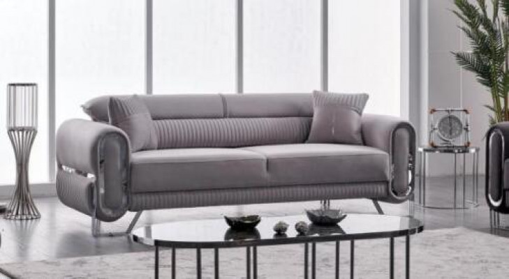Canapé 3 places en tissu Style Mobilier moderne Canapé rembourré de salon de luxe