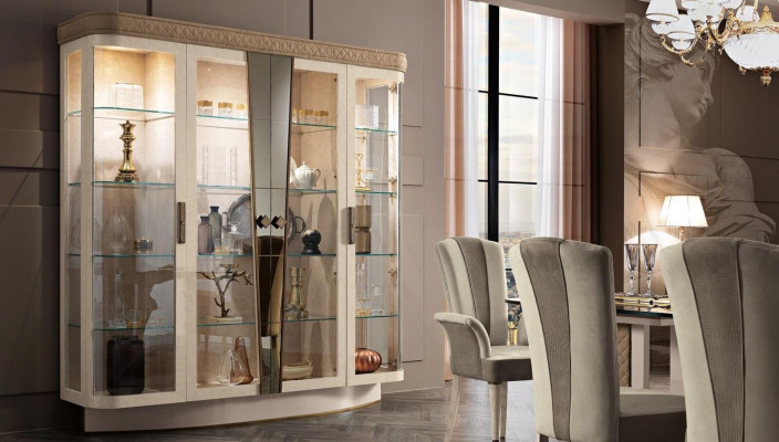 Vitrines Salon Armoires Buffet Armoire Classique Vitrine Étagère Verre neuf