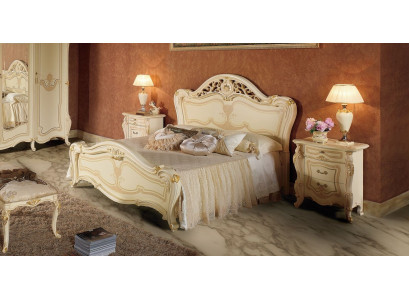 Lit En bois Ensemble de chambre à coucher Meubles  Lits de luxe modernes neufs 2x Tables de chevet 3 pièces