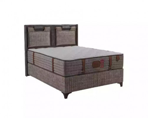 Lits boxspring Lit rembourré Hôtel design Lit double Design de luxe 200x200cm