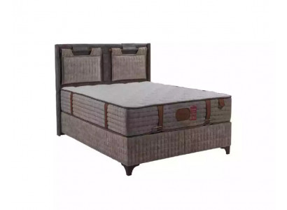 Lits boxspring Lit rembourré Hôtel design Lit double Design de luxe 200x200cm