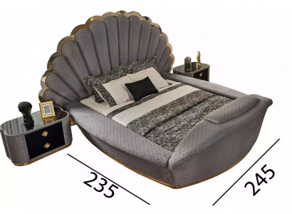 Lit de luxe Design Lits Mobilier Lit double Chambre royale 200x200 cm