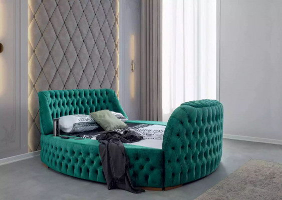 Lit Chesterfield Mobilier Lit Double Vert Lits Ronds Hôtel de Luxe avec Ascenseur