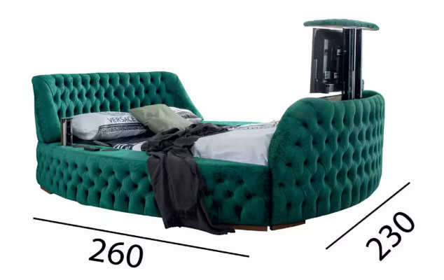 Lit Chesterfield Mobilier Lit Double Vert Lits Ronds Hôtel de Luxe avec Ascenseur