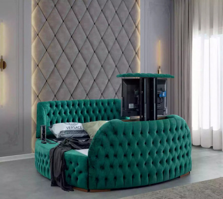Lit Chesterfield Mobilier Lit Double Vert Lits Ronds Hôtel de Luxe avec Ascenseur