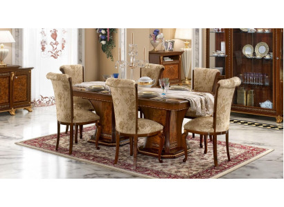 Ensemble de salle à manger comprenant 6 chaises, ensemble de salle à manger de style antique avec table de 7 pièces. Nouveau