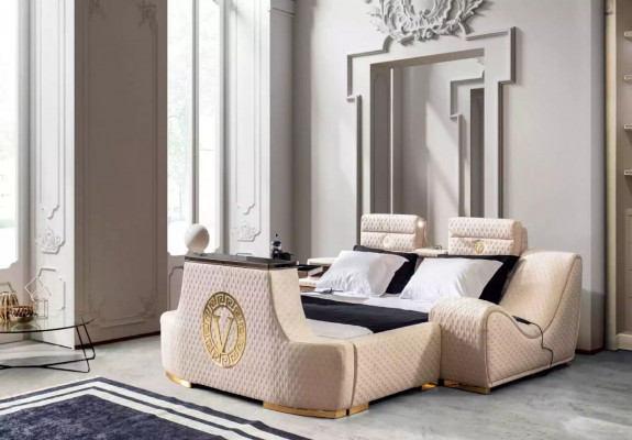 Lit double, lit double de luxe, cadre de lit design moderne, cadre de lit, lits