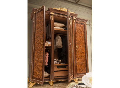 Armoire en bois massif Chambre à coucher Meubles Italie Armoire en bois Cabinet en bois