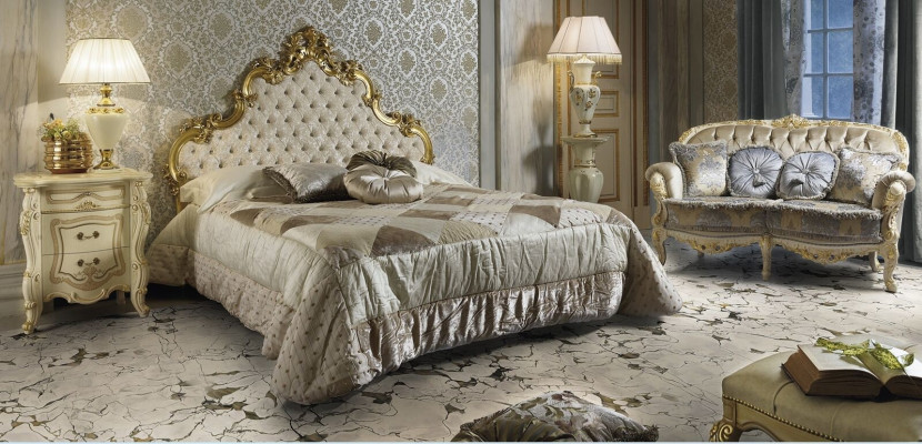 Lit 2x Table de chevet 3 pièces. Ensemble de chambre à coucher Lits de designer Suite d'hôtel neufs