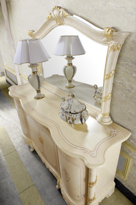 Commode Miroir Tabouret Ensemble complet Commode Chambre à coucher Mobilier 2 pièces Console neuf