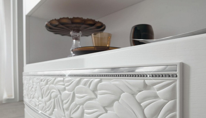 Unité murale Meuble TV Armoire murale Buffet Télévision Commode en bois Design Mobilier moderne neuf