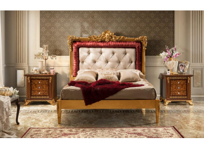 Lit double Cadre de lit Hôtel Design Rembourrage neuf Lit de luxe Chambre à coucher Lits
