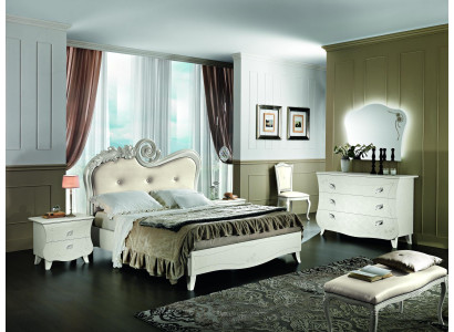 Meubles de design Lits de luxe classiques Nouveau lit 2x Table de chevet Ensemble de chambre à coucher 3 pièces