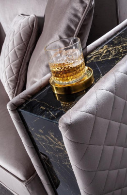 Canapé canapé trois places Tissu de meubles de salle de conception Rembourrage Canapé 3 places moderne