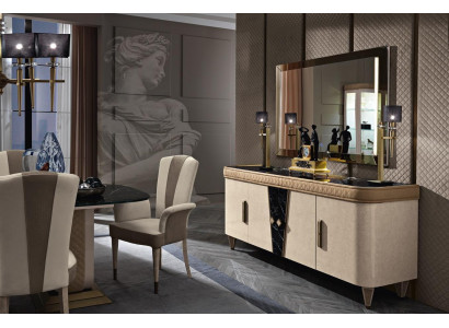 Mobilier Commodes Armoire Design de luxe Buffet 2 pièces. Commode avec miroir Console