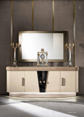 Commode avec miroir Commodes en bois Meubles Armoire Chambre de luxe Buffet neuf