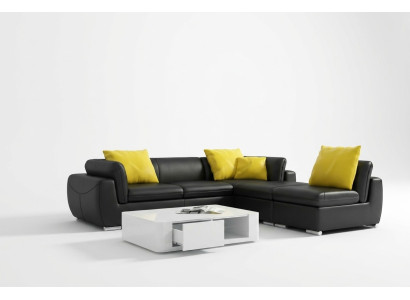 Canapé en cuir Canapé canapé paysage vivant canapé d'angle Eck Suite Design Moderne Canapé F3014 nouveau