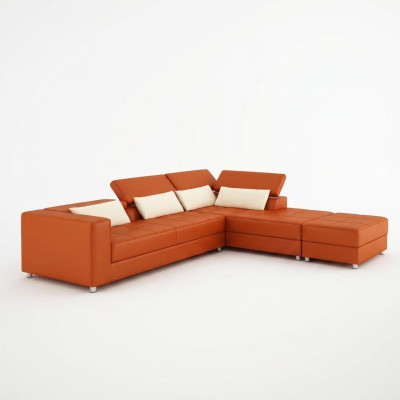 Canapé en cuir Canapé paysager Coin de canapé Suite de coin Design Canapé moderne F3018