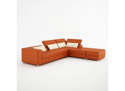 Canapé en cuir Canapé paysager Coin de canapé Suite de coin Design Canapé moderne F3018
