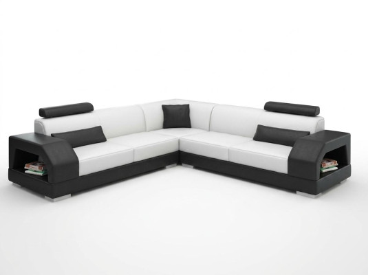 Canapé en cuir Canapé Canapé d'angle Canapé d'angle Suite design Moderne Canapé G8001B