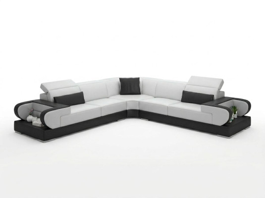 Canapé en cuir Canapé Paysage vivant Canapé d'angle Suite d'angle Design Canapé moderne G8002B