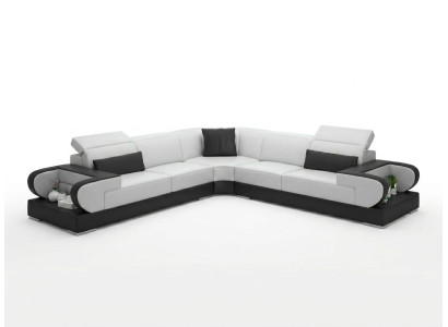Canapé en cuir Canapé Paysage vivant Canapé d'angle Suite d'angle Design Canapé moderne G8002B