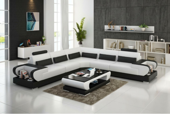 Canapé en cuir Canapé Canapé grandeur nature Canapé d'angle Suite d'angle Design Moderne Canapé G8003B