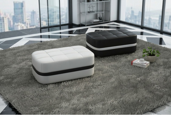 Design gepolsterter Hocker Fußhocker Sitzhocker Gepolsterter Pufa