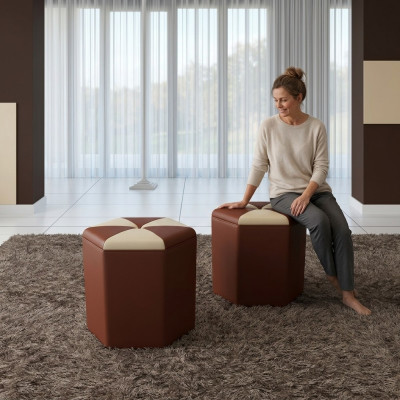 Design Polsterhocker Hocker Ottomane Sitz Gepolstert Pufa FT007