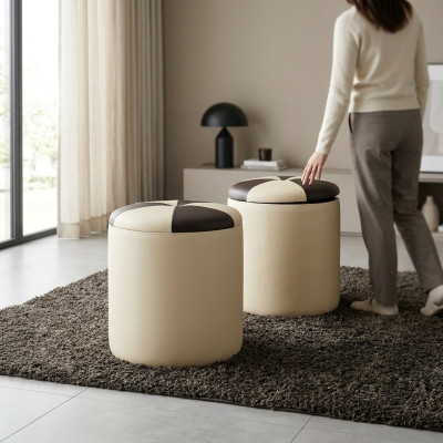 Conception Tabouret Rembourré Repose-pieds Pouf Siège Chaise Rembourrée Pufa FT009