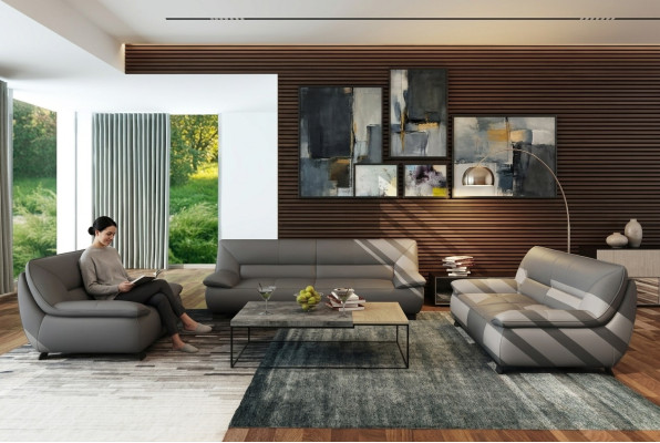 Canapé Canapé Tapisserie 3 places Canapés en cuir Canapés Ensembles de sièges Design