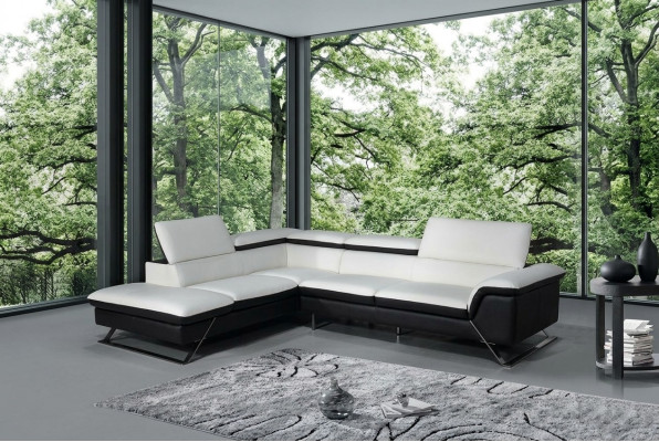 Coussin de siège de designer canapé en cuir ensemble de canapé canapé paysage vivant en forme de L