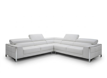Canapé en cuir Canapé Salon paysager Canapé d'angle Suite d'angle Design Moderne Canapé 1504B